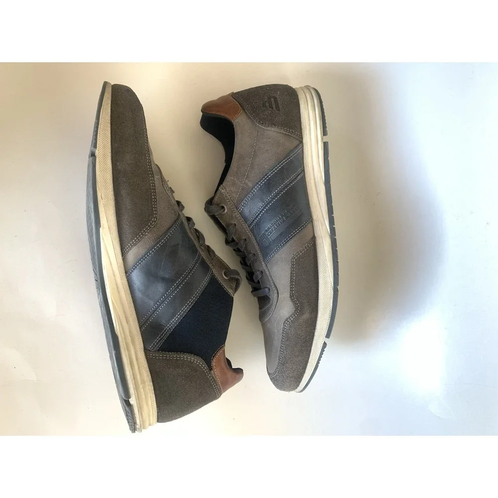 Bullboxer MAYX Men's Brown Leather Suede Casual Low Top Sneakers US 12 / EU 45